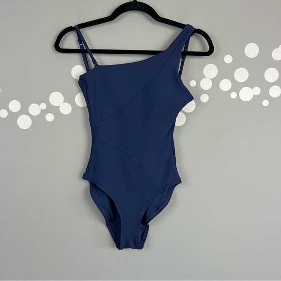 Becca by Rebecca Virtue Adeline Rib One Shoulder One Piece Swimsuit Size S - Picture 1 of 9